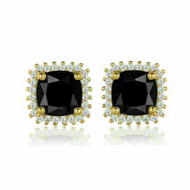 0.40 Carat Cushion Cut Diamond Women&#39;s Stud Earrings 14k Yellow Gold Finish 925 - $87.99