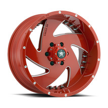 20x10 Luxxx HD6 Gloss Red Milled w/ Spike Rivets Off-Road Wheel (SET OF 4) - £857.98 GBP