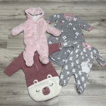 Winter Clothing Lot Baby Girl 0-3 Mos Layette Sherpa Fleece Snow Suit Pi... - $509.40 MXN
