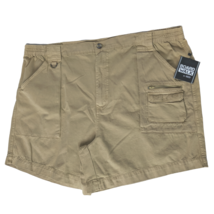 NWT Uzzi Mens Amphibious Gear Boardwalk Cargo Shorts Size 46 Khaki Stretch - £26.33 GBP