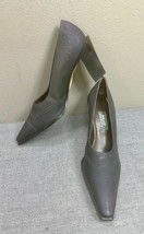 BALLY Rezat Black Leather Pumps Heel Shoes Size 8.5 M Made in Switzerland - £11.86 GBP