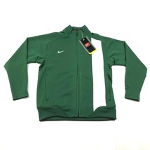 Nike Team Boys Youth S 6-8 Green White Full Zip Sweatshirt Mock Neck MERJCK NWT - $32.73