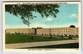 Bob Jones University Girls Dormitories Greenville South Carolina Linen P... - £8.22 GBP