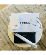 FURLA Classic Credit Card Case Leather Wallet Wristlet, Black, Wrist Str... - $1,659.82 MXN
