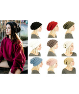 Womens CC Oversized Solid Knit Warm Baggy Cap Thick Slouchy Beanie - $17.77 - $19.75