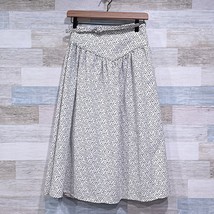 Corey Lynn Calter Yoke Belted Midi Skirt White Black Dot Anthropologie W... - $74.24