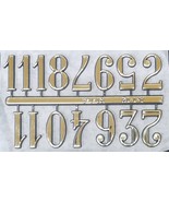 1/2&quot; Arabic Gold Clock or Craft Numerals -Numbers 1-12 - NA112-12 - £1.76 GBP