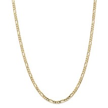 14K Yellow Gold 4mm Concave Figaro Chain - £400.16 GBP+