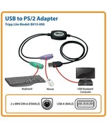 USB to ps2 PS/2 keyboard Adaptor Cable KVM Active Converter Tripp-Lite B... - $536.10 MXN