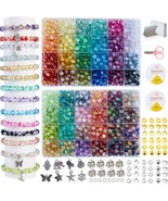 1300PCS 8mm Mixed Crackle Glass Beads for Bracelets Making with Accessor... - €44,91 EUR