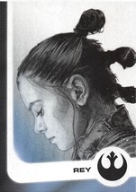 2017 Topps Star Wars Journey To The Last Jedi Illustrated Characters #1 Rey - £0.70 GBP