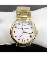 NWT Betsey Johnson Gold Tone Heart ❤️  Watch With Pink Cabochon &amp; Second... - $25.69 CAD