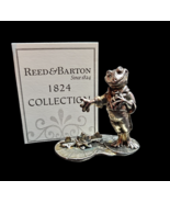 Reed &amp; Barton 1824 Collection Frog Place Card Holder Vintage Silver Plate - $76.40 CAD