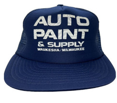 Vintage Auto Paint and Supply Waukesha Milwaukee WI Trucker Snapback Hat Cap - £15.56 GBP