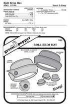 Roll Brim Hat Hats Headgear #542 Sewing Pattern (Pattern Only) gp542 - £7.18 GBP