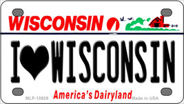 I Love Wisconsin Novelty Mini Metal License Plate Tag - $14.95