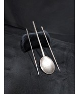 Vintage 925 Sterling Silver Asian Chopsticks Spoon Set 71.35 Grams Scrap... - $127.70 CAD