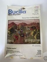 Vintage Bucilla Needlepoint Kit 4357 America Collection-“Picking Apples”... - $18.81