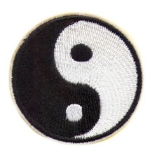 Yin Yang Iron On Patch 2&quot; Tai Chi Martial Arts Embroidered Applique New Balance - £3.92 GBP