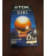 TDK ultimate performance 6 Hour T-120 Blank VHS Tape New &amp; Sealed - $10.77