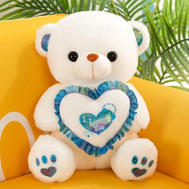 Mother&#39;s Day Glowing Led Teddy Bear Soft Plush Toy All Occasions-WHITE - £16.07 GBP