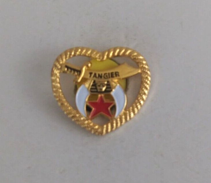 Vintage Moila Shriners Tangier Heart Lapel Hat Pin - $7.43