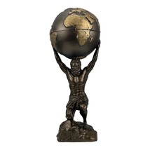 Atlas Titan God Statue Sculpture Figure Cast Marble Bronze Effect - $77.14