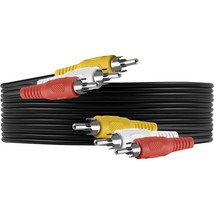 Ge Composite Audio/ Video Cable, 6 Ft. Rca Style Plugs 3-Male To 3-Male, Low Los - £11.00 GBP