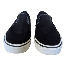 VANS Mens Size 8.5 Classic Slip On Athletic Shoes Black Canvas 500714 - £25.84 GBP