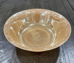 Fire King Peach Luster Ware Laurel Leaf Serving Bowl 8” Vegetable - $20.12 CAD