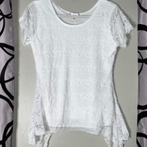 Shannon Ford, New York lace, short sleeve shirt, size large - £9.39 GBP