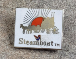 STEAMBOAT Horse Carriage Resorts Travel Vintage Ski Lapel Hat Pin Colorado - $8.99