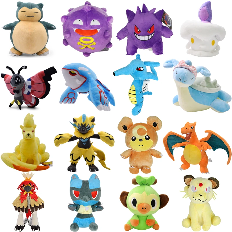 26 Styles Pokemon Gengar Snorlax Charizard Lapras Koffing Zeraora Plush Toys - £11.27 GBP+