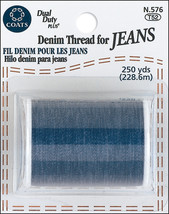 Coats Denim Thread For Jeans 250yd-Blue - £11.65 GBP