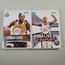 Wii Video Games Lot Of 2 NBA LIVE 08 &amp; NBA LIVE 09 All Play Complete Nin... - £7.72 GBP