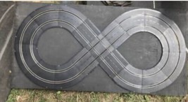 Vintage 1960s Figure 8 Slot Car Track Attached To Wood Board As Is - $13.86
