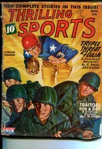Thrilling Sports 1/1945-Patriotic battle/football cover-WWII era-boxing-... - $58.20