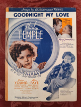 RARE Sheet Music Goodnight My Love Shirley Temple Mack Gordon Harry Revel 1936 - £12.73 GBP