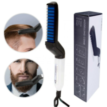Hair Straightener Men Multifunctional Comb Curling Electric Brush - £27.97 GBP
