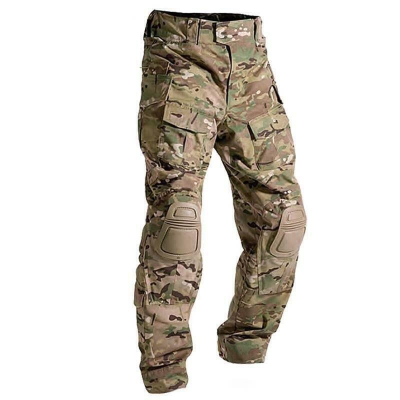 Pantalones Cargo Para Hombre Pantalón De Paintball Rodillera Uniforme Militar - £48.43 GBP