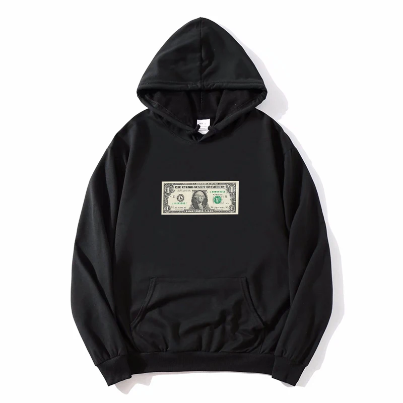 $1-$100 Dollar Hundred Hooded Hoodie Quality Print Soft S-4XL Fashion Debt Colle - £156.62 GBP