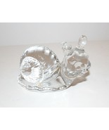 ADORABLE GOEBEL ART GLASS/CRYSTAL HAPPY SNAIL 3&quot; TALL PAPERWEIGHT/FIGURINE - $25.83