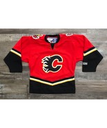 Calgary Flames CCM Youth Hockey Jersey NHL Red S/M 2003-2007 - $38.84