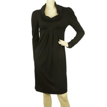 Vanessa Bruno Black Wool Fine Knit Long Sleeves Cowl Neck Mini Dress - $158.40