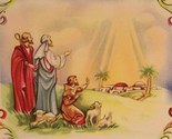  Vintage Christmas Card The Story Of Christmas Jesus  - $4.94