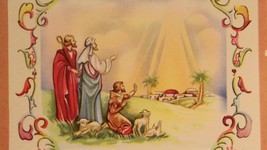  Vintage Christmas Card The Story Of Christmas Jesus  - £3.94 GBP