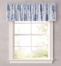LAURA ASHLEY Lifestyles SOPHIA Window VALANCE Size: 86 x 15&quot; NEW Blue / ... - $69.99