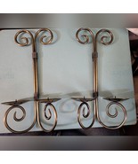 PAIR OF Double Arm Wall Scone Wrought Iron Candle Holder.14&#39;&#39;Tall - $68.38 CAD