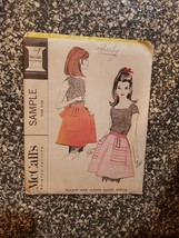 Vtg McCalls Pattern Short Tie Back Apron Pockets Easy to Make One Size C... - $10.39