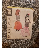 Vtg McCalls Pattern Short Tie Back Apron Pockets Easy to Make One Size C... - $10.39